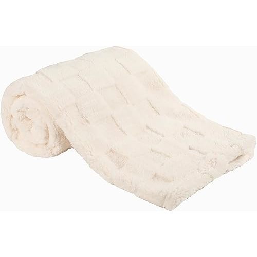 Sherpa Baby Blanket for Girls Toddlers Fleece Fluffy Fuzzy Blanket for Baby,Soft Warm Cozy Fleece Blanket,Receiving Blanket for Infant Newborn (White, 30 * 40, Checkered)