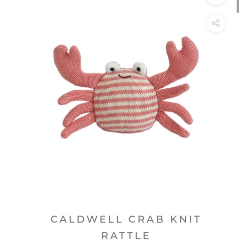 Caldwell Crab Knit Rattle