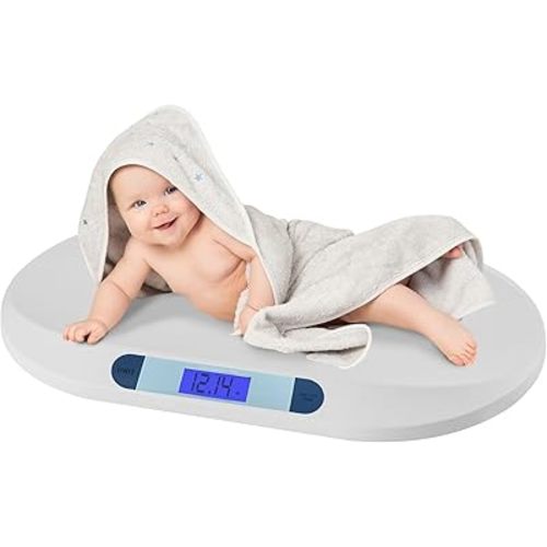 Smart Weigh Digital Baby Scale Infant Scale for Weighing Pet Scale for Puppy and Cat Accurate Digital Scale in Pounds Ounces Kilograms Holds Up to 44 Lbs Multi-Function with Hold Function