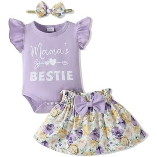 SUNNY PIGGY Baby Girl Clothes Newborn Dress Infant Romper Summer Outfit Cute Toddler Clothing Skirt Set