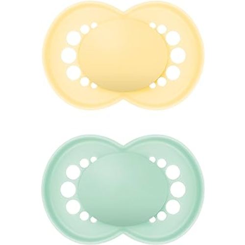 MAM Original Matte Baby Pacifier, Nipple Shape Helps Promote Healthy Oral Development, Sterilizer Case, Unisex, 16+, 2 Count (Pack of 1)