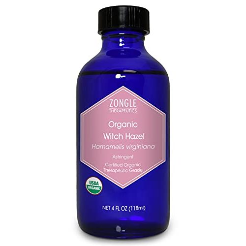 Organic, Witch Hazel – 100% Pure, Witch Hazel, for Face, Acne, Butt, Skin, Scalp, Hair, Body by Zongle Therapeutics, 4 OZ