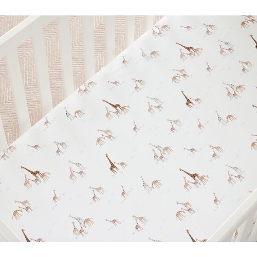 Goldie Giraffe Crib Fitted Sheet | Pottery Barn Kids