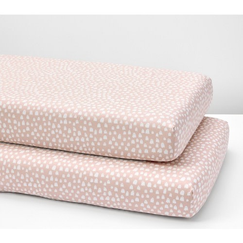 Pink Ghost Organic Crib Fitted Sheet