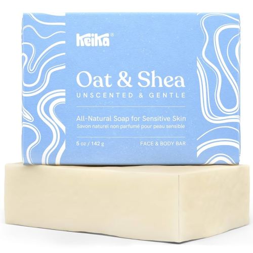 Baby Soap Bar Oat & Shea Unscented for Eczema, Psoriasis, Face, Body, Infant Kids Teens Men Women with Sensitive Skin, 5 oz.