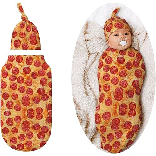 Pizza Food Swaddle Blankets Newborn Receiving Blanket Baby Swaddle Wrap Soft Sleeping Sack for Baby Girls Boys