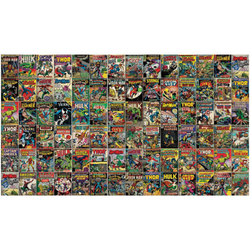 Room Mates Marvel Comic Cover 2.5' L x 18" W Smooth Wall Mural | Wayfair