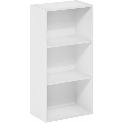 Furinno Luder 3-Tier Open Shelf Bookcase, White