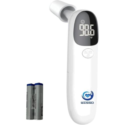 No-Touch Forehead Thermometer for Adults, Kids, Babies - FSA HSA Eligible, Infrared Digital Ear Thermometer | Fast, Accurate, Silent | 3-in-1 Contactless Temp Reader
