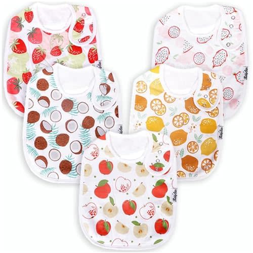 KiddyStar Organic Cotton Baby Drooling Bibs - Bandana Bibs, Toddler Bibs, Spit-Up Bibs, Teething Bibs, Dripping Bibs