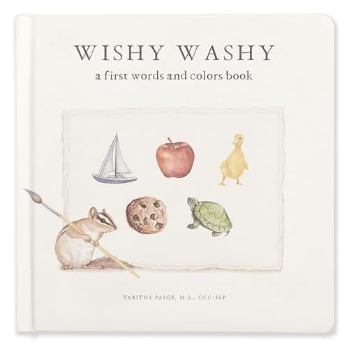 Wishy Washy: A Board Book of First Words and Colors for Growing Minds