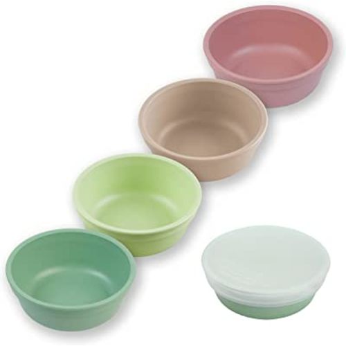 Re-Play 12 oz. Bowl with Silicone Lid - Made with Medical-Grade Platinum Silicone - With Lid - Cactus Flower - 4 Pack Bowls 1 Silicone Lid