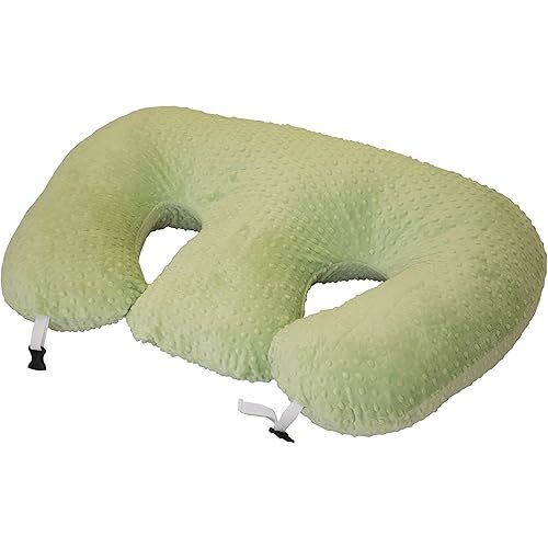 Twin Z Pillow Green, The Only 6 in 1 Twin Pillow for Breastfeeding, Bottlefeeding, Tummy Time and Support, A Must Have for Twins