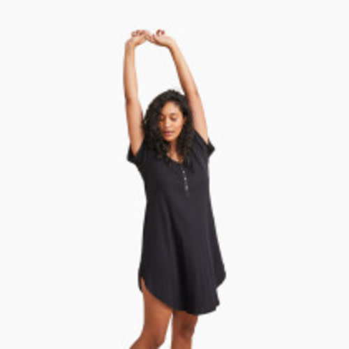Hatch Collection The Pointelle Nightgown - Black, 1