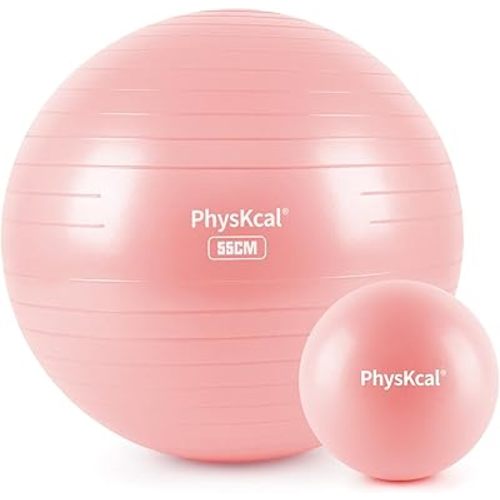 Yoga Ball for Exercise, Pilates Set, 4 Sizes Fitness Ball for Workout, Birthing, Pregnancy, Physical Therapy- Pump Included