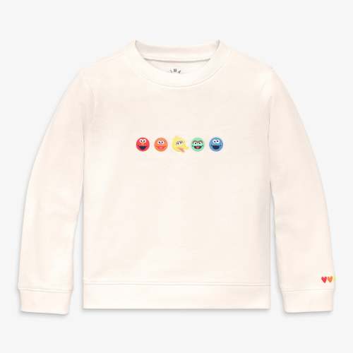 Kids Sesame Street friends embroidered sweatshirt | Primary.com