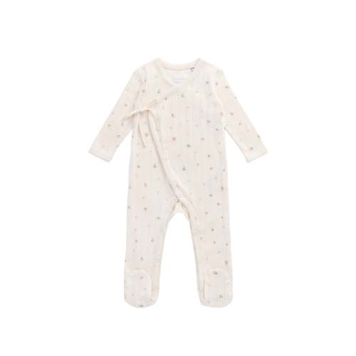 Organic Cotton Pointelle Wrap Onepiece - Sweet Magnolia Simple