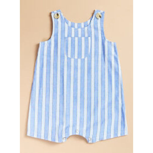 Robert Striped Pocket Overall in Blue | Tullabee