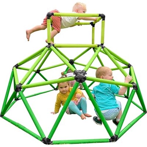 Climber with Top - Active Indoor Outdoor Play Set Climbing Dome Equipment Toys - Fun for Kids Ages 3 to 6 Years Old, Green