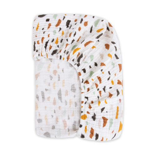Terrazzo Muslin Crib Sheet