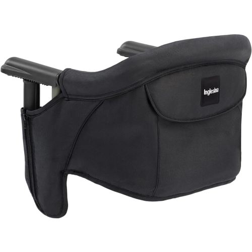 Inglesina Fast Table Chair, Black - Portable Baby High Chair - for Babies & Toddlers up to 37 lbs - Collapsible Design - Fits Tables 0.8'' to 3.5'' Thick - Compact & Easy to Use - Travel Bag Included