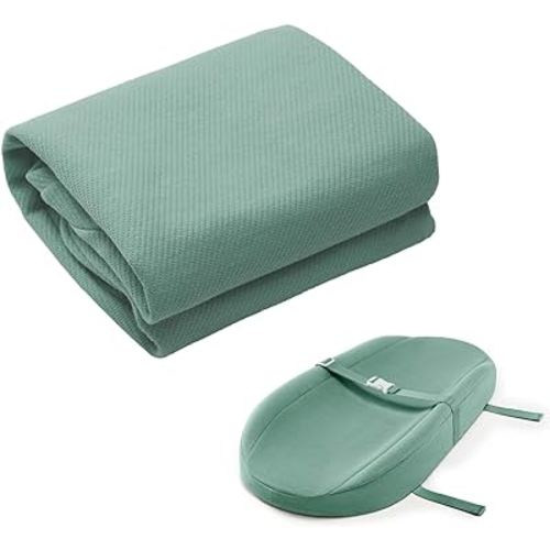 Blissful Diary Changing Pad Cover for Avocado Contoured Changing Pad, Ultra Soft Breathable Diaper Changing Table Pad Cover for Baby Girls Boys - Sage Green