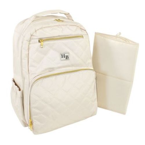 Hudson Baby Premium Diaper Bag Backpack And Changing Pad, Beige, One Size