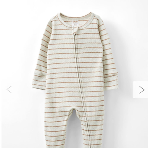 Organic Pointelle Zip All In One Romper