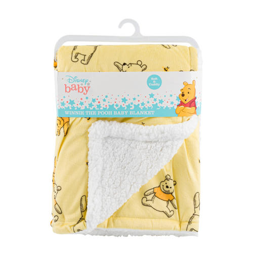 "Disney Winnie The Pooh Classic Sherpa Baby Blanket for Newborn, Unisex, 30"" x 40"