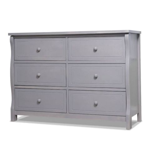 Sorelle Princeton Elite 6 Drawer Double Dresser - Weathered Gray