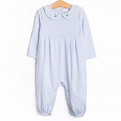 Daddy's Caddy Embroidered Romper, Blue – Stitchy Fish