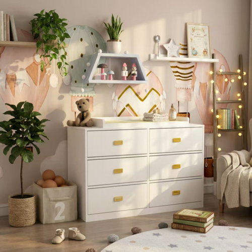 Latitude Run® 6-Drawer Changing Table Dresser & Reviews | Wayfair