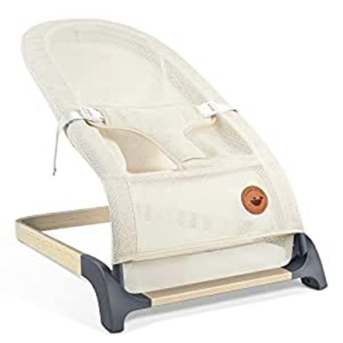 Amazon.com : ANGELBLISS Baby Bouncer, Portable Bouncer Seat for Babies, Infants Bouncy Seat with Mesh Fabric, Natural Vibrations (Beige) : Baby