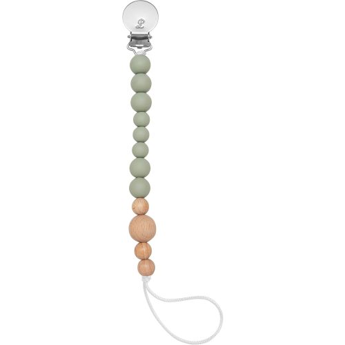 Loulou Lollipop Silicone Soother Pacifier Clip Binky Holder for Newborn and Baby - Color Block - Sage