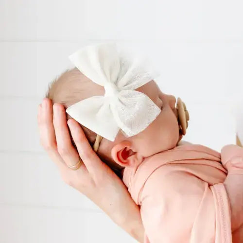 Tulle Bow - Ivory Dot Headband – Lou Lou & Company