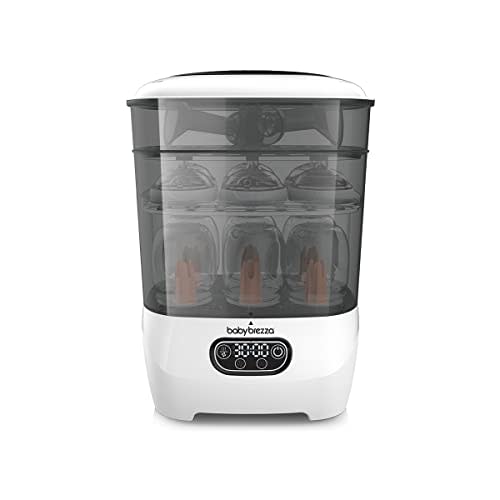 Baby Brezza Bottle Sterilizer and Dryer Advanced – Electric Steam Sterilization Machine Universal Sterilizing for All Bottles: Plastic + Glass Pacifiers Breast Pump Parts - HEPA Filtration