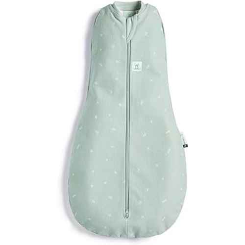 ergoPouch 0.2 tog Baby Sleep Sack 0-3 Months - Baby Sleeping Sack for Warm & Cozy Nights - Cocoon Swaddle Sack Baby Keeps Calm & Relaxed (Green)