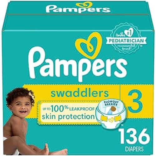 Pampers Baby Diapers - Swaddlers - Size 3, 78 Count, Ultra Absorbent Disposable Infant Diaper