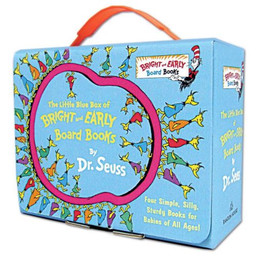 DR SEUSS: The Little Blue Boxed Set of 4 Bright and Early Board Books: Hop on Pop; Oh, the Thinks You Can Think!; Ten Apples up on Top!; the Shape of Me and Other Stuff (Hardcover)