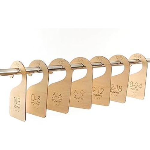 Modern Baby Closet Dividers - Wooden Closet Dividers Baby,Clothes Dividers for Nursery Closet,Newborn to 24 Months for Home Nursery Clothes