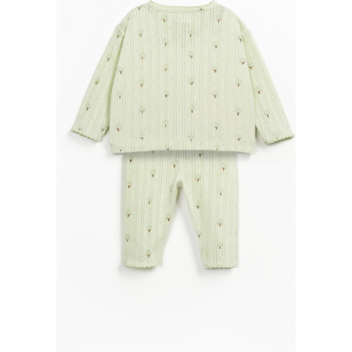 Knit Pointelle Baby Set, Green - Play Up | Maisonette