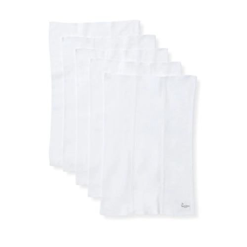 Bee Essentials Solid Organic Burp Cloths 5 Pack - Cloud