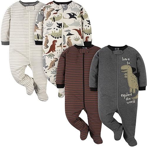 Gerber Baby Boys 4 Pack Sleep 'N Play Footie