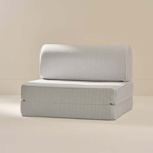 Striped Blue & Ivory Modular Play Couch | Finley | House of Noa