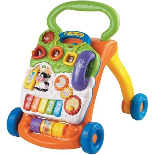 VTech Sit to Stand Learning Walker (French Version), Orange