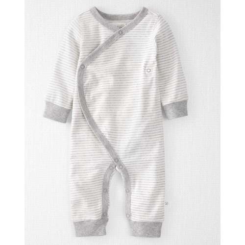 Baby Organic Cotton Wrap Sleep & Play Pajamas in Stripes - Little Planet | Carter's