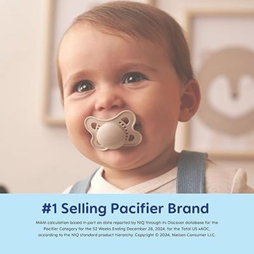MAM Original Matte Baby Pacifiers, Binky for Girls 0-6 Months, BPA-Free Silicone Nipple, Easy to Clean, Best for Newborn Babies, Developed with Medical Experts, 2 Count Binkies with Sterilizer Case