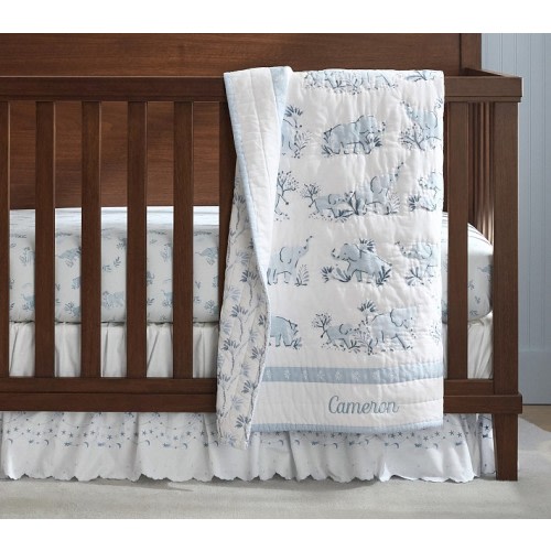 Coastal Elephant Baby Quilt | Pottery Barn Kids
