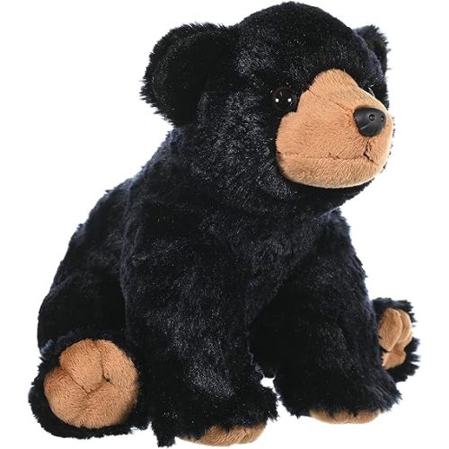 Wild Republic Black Bear Plush, Stuffed Animal, Plush Toy, Gifts for Kids, Cuddlekins 12 Inches