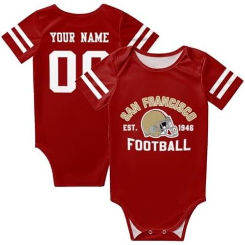OAOANS Baby Clothes Personalized Newborn Infant Apparel Baby Clothing Custom Name Number Sports 0-24 Months Boy Girl Gifts